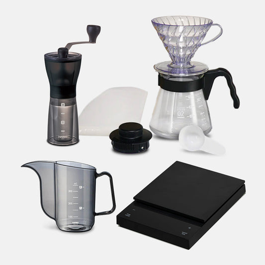 Hario Polaris V60 Size 02 All-in-One Filter Coffee Maker Bundle