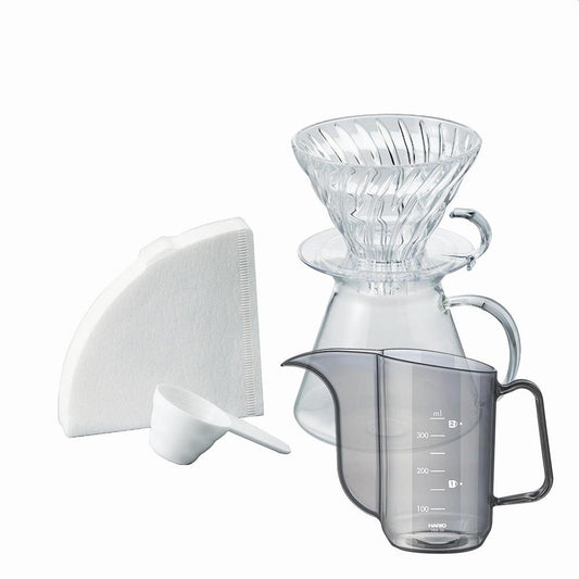 Simply Hario V60 Glass Brewing Kit + Hario V60 Drip Kettle AIR Bundle