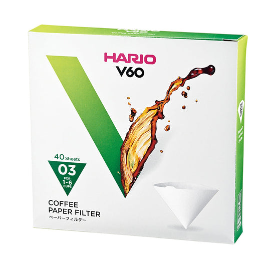 Hario V60 Coffee Filter Papers (Size 03/White/40 pack)