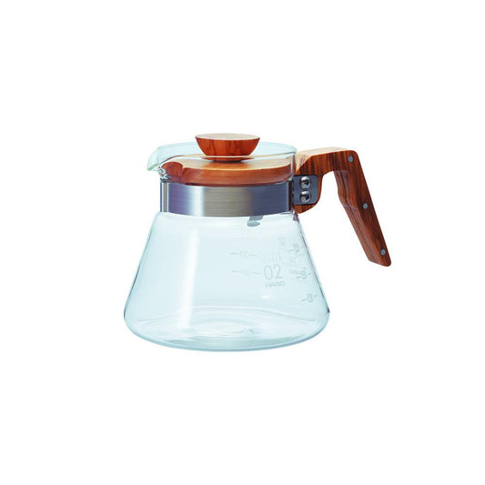 Hario V60 Olive Wood Glass Server (600ml)